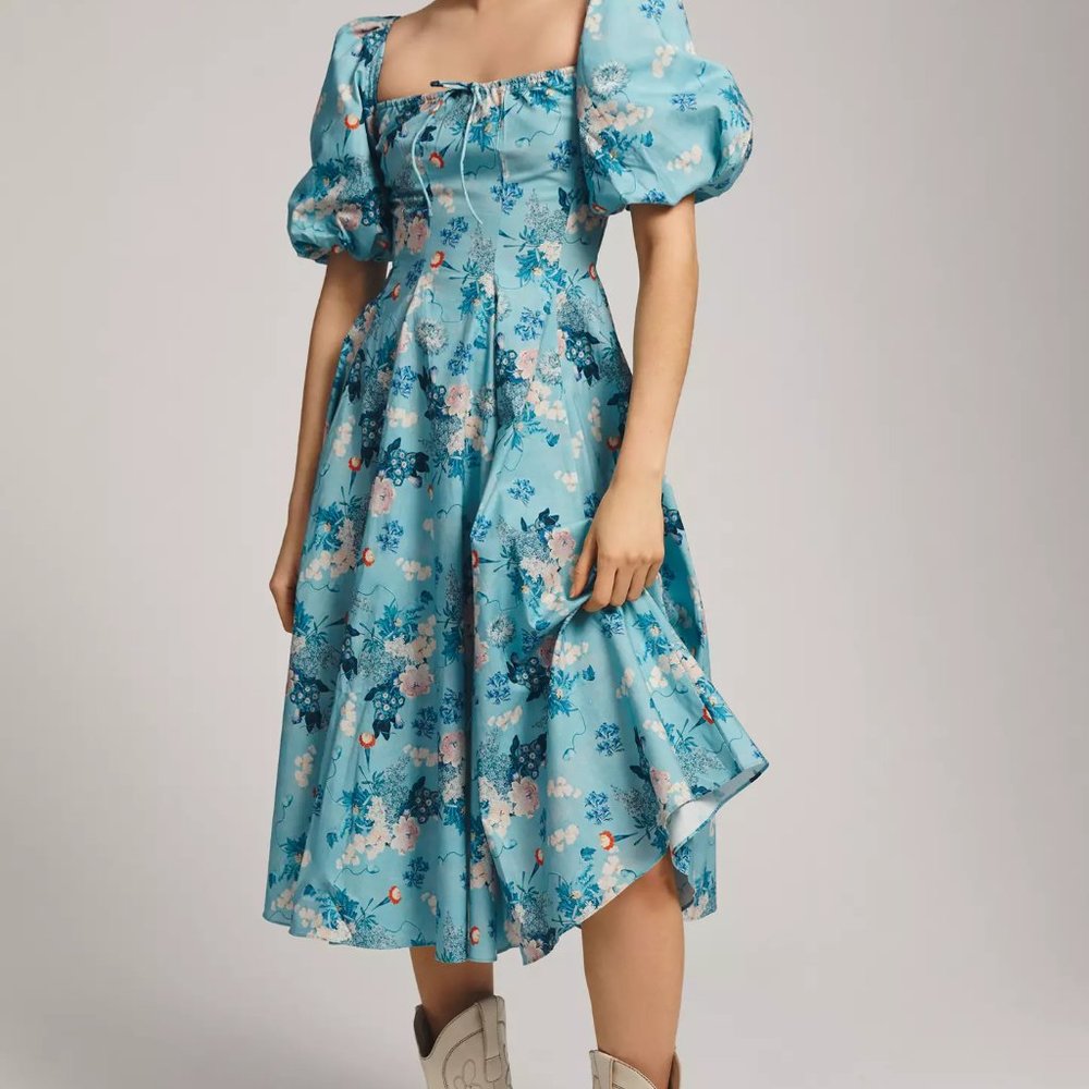 Selkie Day Dress Blue Print 3X NWT *RARE*